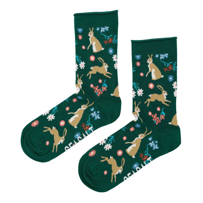 Seasalt Cornwall Bamboo Arty Socks - Hares Leap Dark Wreckage image number 0